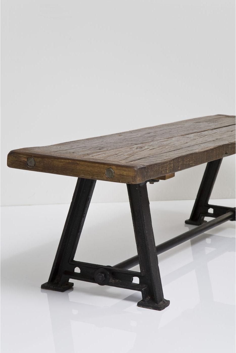 Kare Design Eetkamerbank Railway Hout Metaal 180 cm